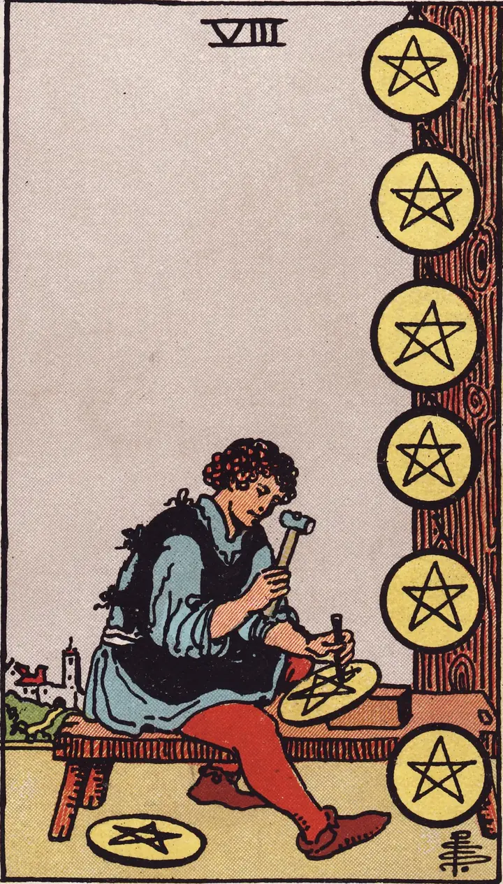 星币八 Eight of Pentacles