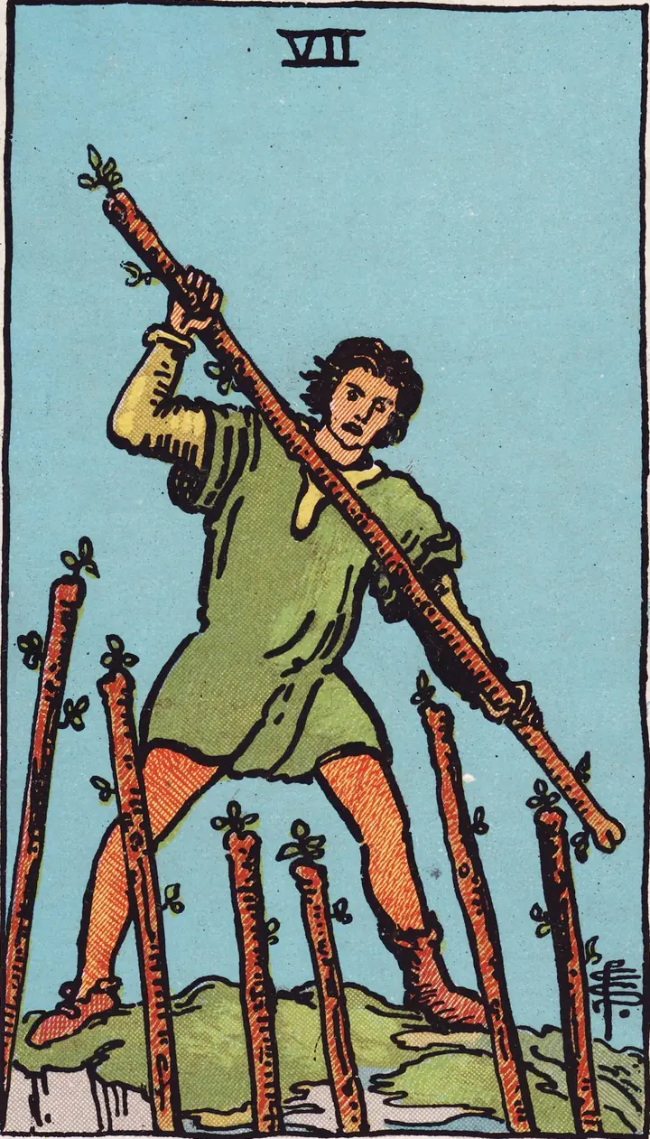 权杖七 Seven of Wands